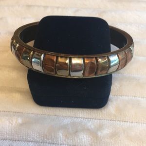 Copper, Silver, Gold Tone Bangle